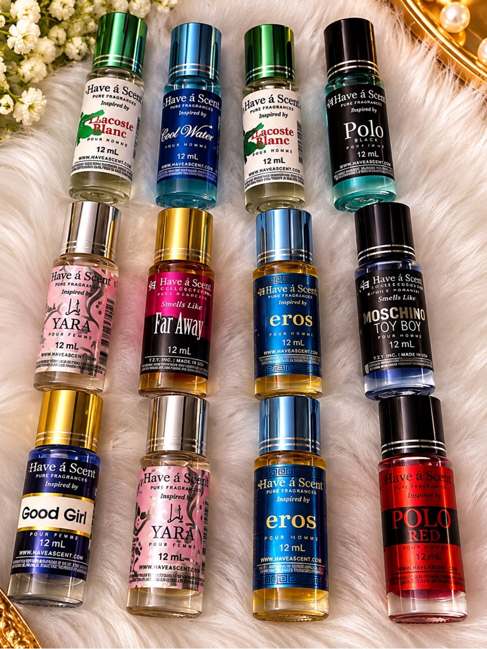 12 Have A Scent Perfume Oil Roll-Ons 12mL – Assorted Scents